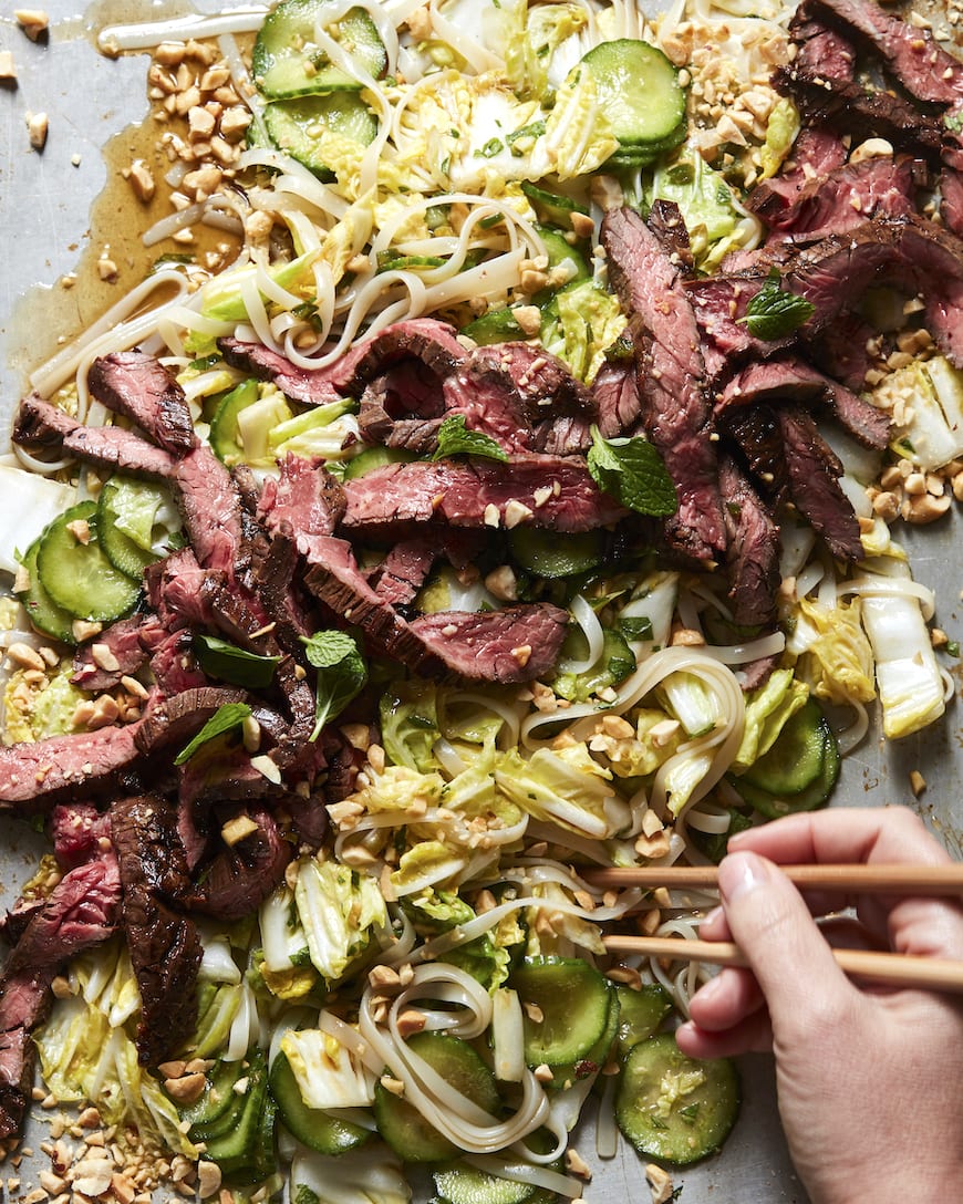 Rice Noodle Salad with Steak from www.whatsgabycooking.com (@whatsgabycookin)