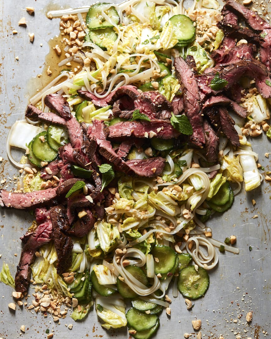 Rice Noodle Salad with Steak from www.whatsgabycooking.com (@whatsgabycookin)