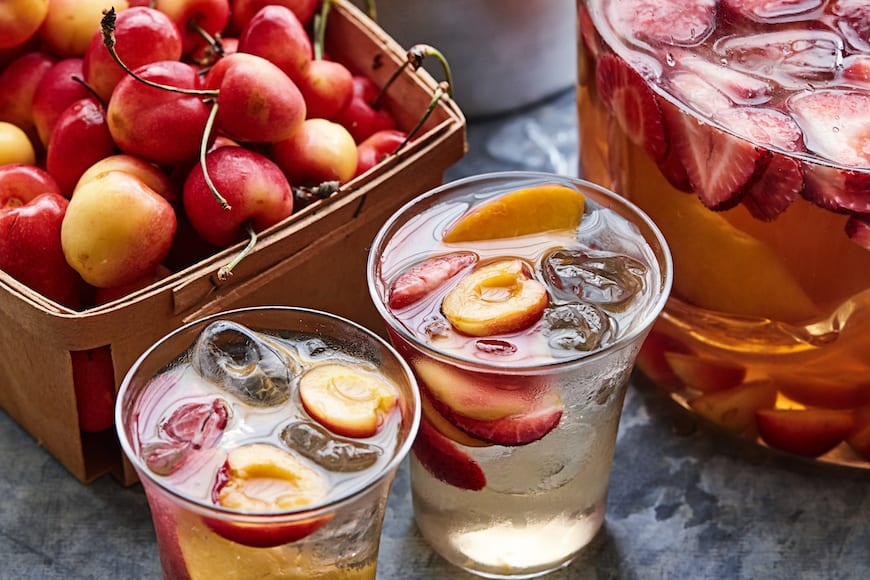 Stone Fruit and Strawberry Sangria from www.whatsgabycooking.com (@whatsgabycookin)