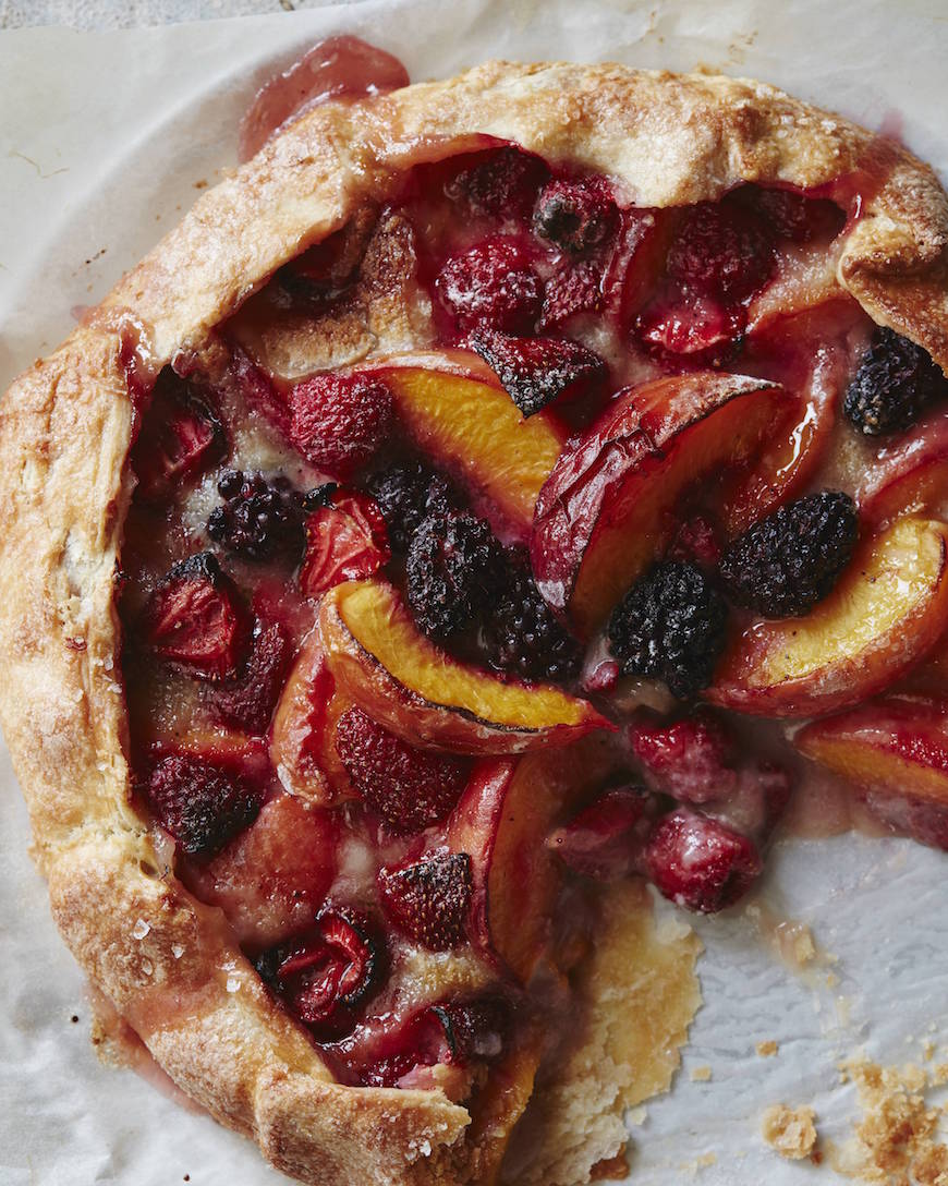 Mixed Berry Peach Galette