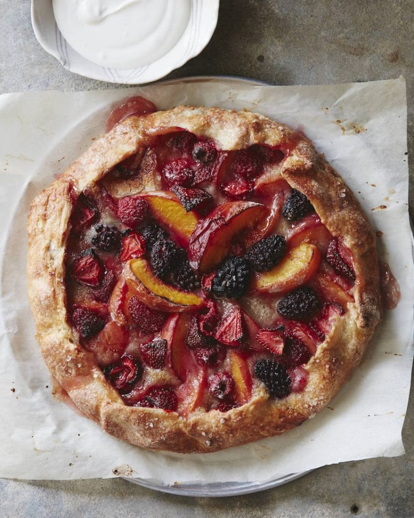 Mixed Berry Peach Galette What's Gaby Cooking