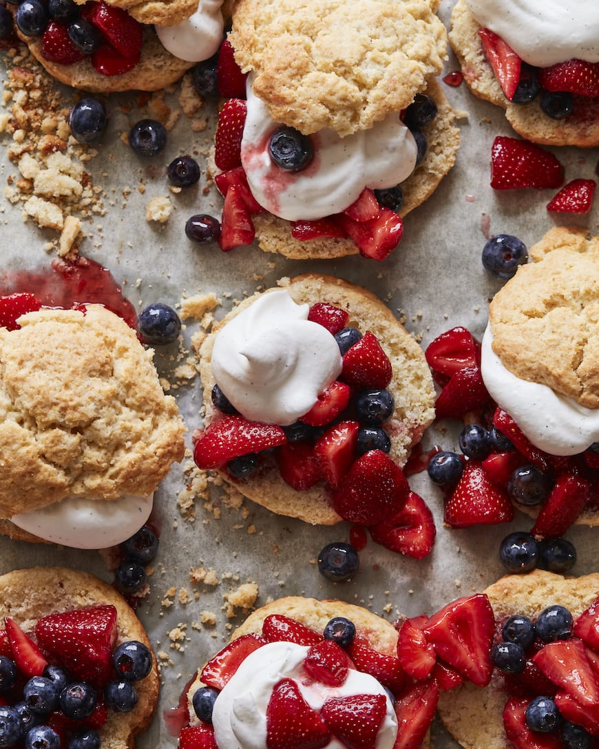 Strawberry Blueberry Shortcakes from www.whatsgabycooking.com (@whatsgabycookin) / Fourth of July recipes