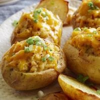 Chipotle Cheddar Twice baked potatoes from www.whatsgabycooking.com (@whatsgabycookin)