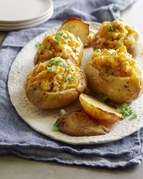 Chipotle Cheddar Twice Baked Potatoes - What's Gaby Cooking